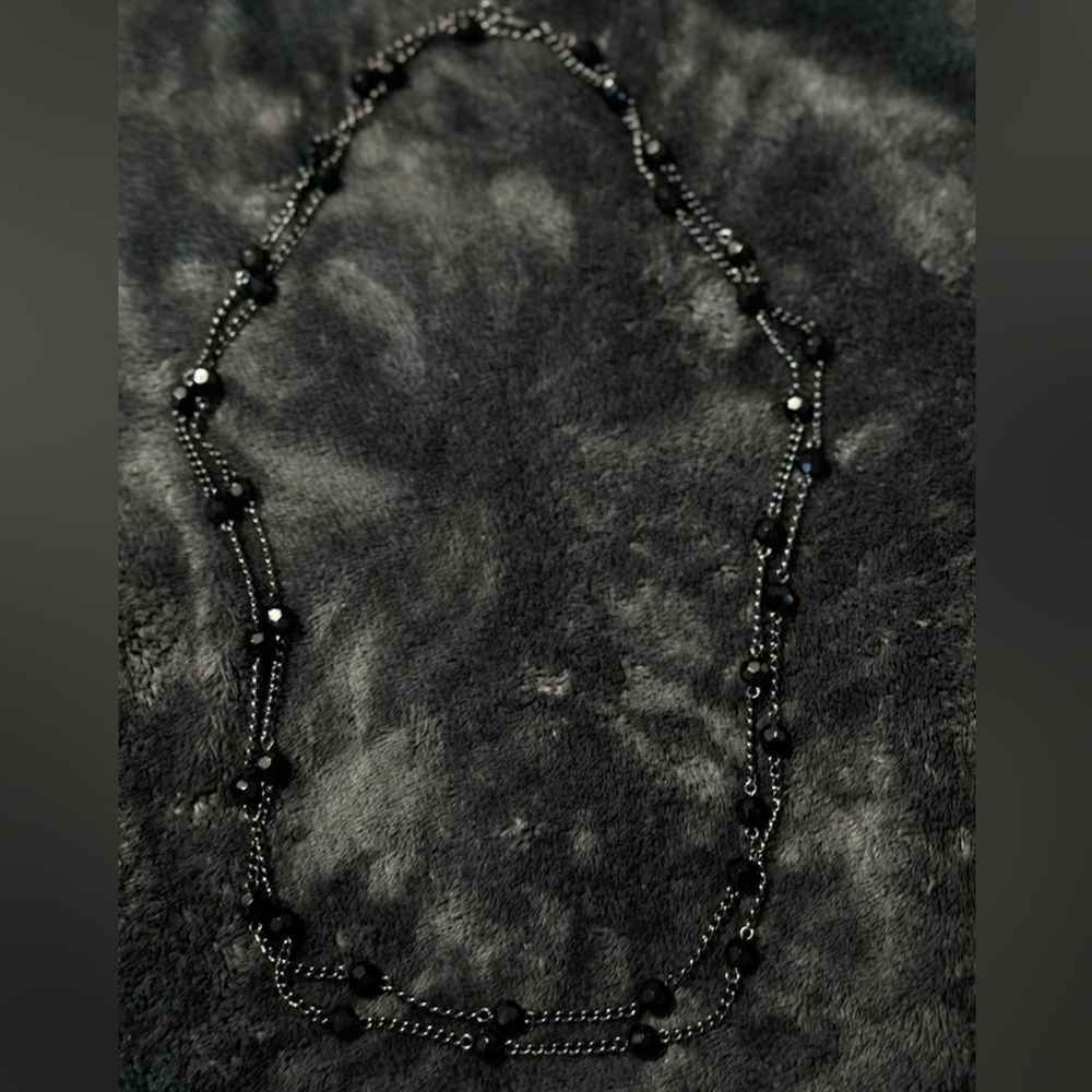 Park lane long black chain